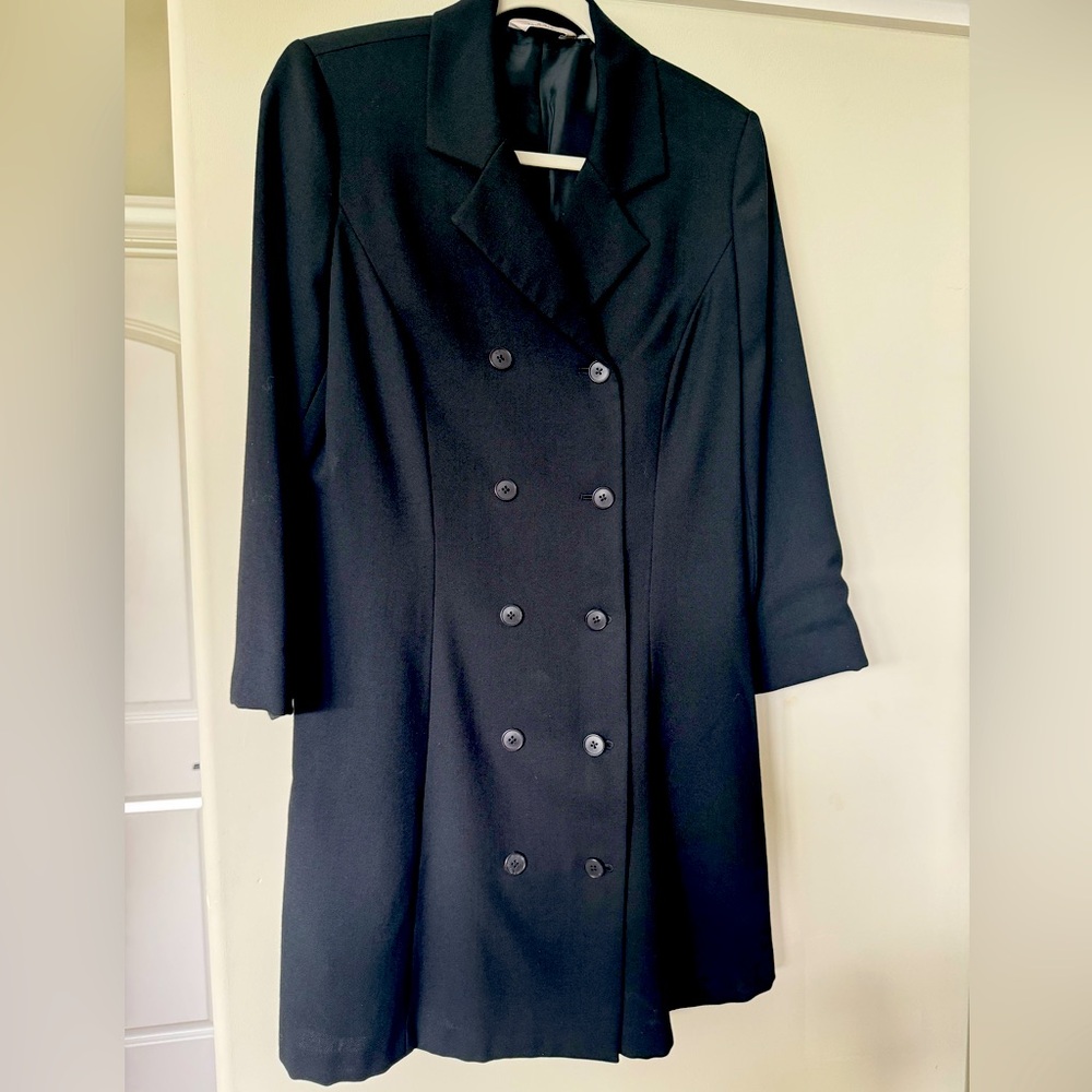 Black lined double breasted jacket